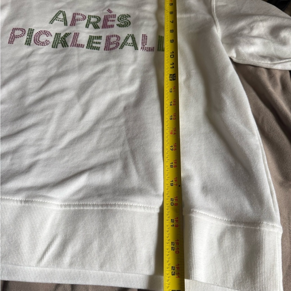 - White Après Pickleball Sweatshirt - Picture 6 of 6